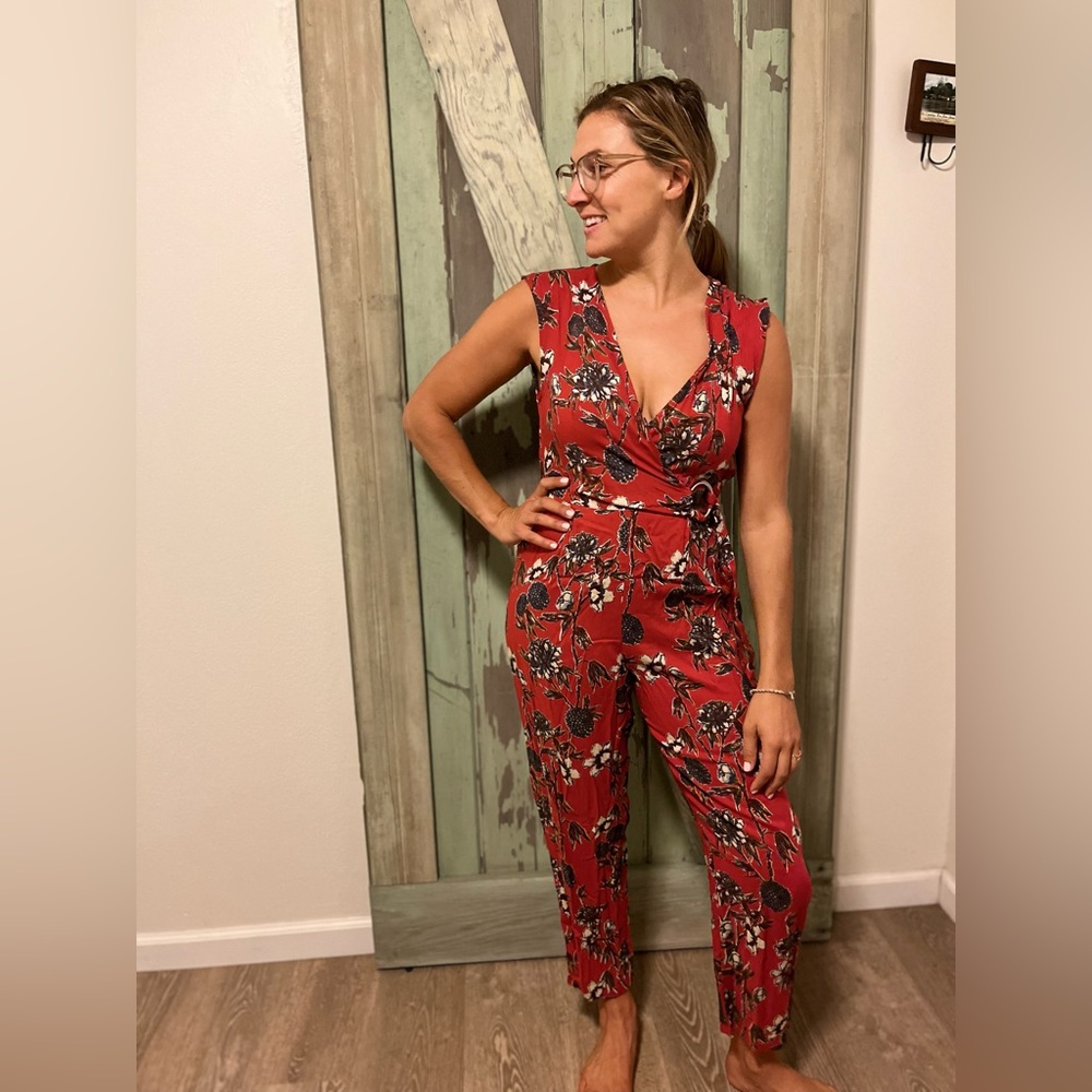 Angie red jumpsuit